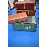 A selection of vintage luggage