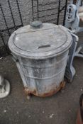 A vintage galvanised boiling tub.