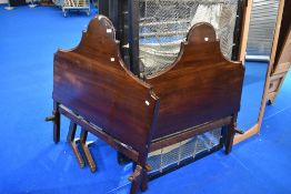 Two early 20th Century mahogany single bed frames