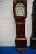 A 19rh Century mahogany longcased clock having 8 day movement with painted dial , named Luxton,