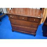 A vintage Stag chest of three over two drawers