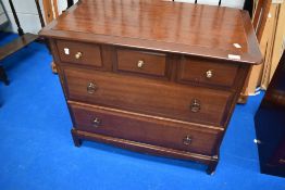 A vintage Stag chest of three over two drawers