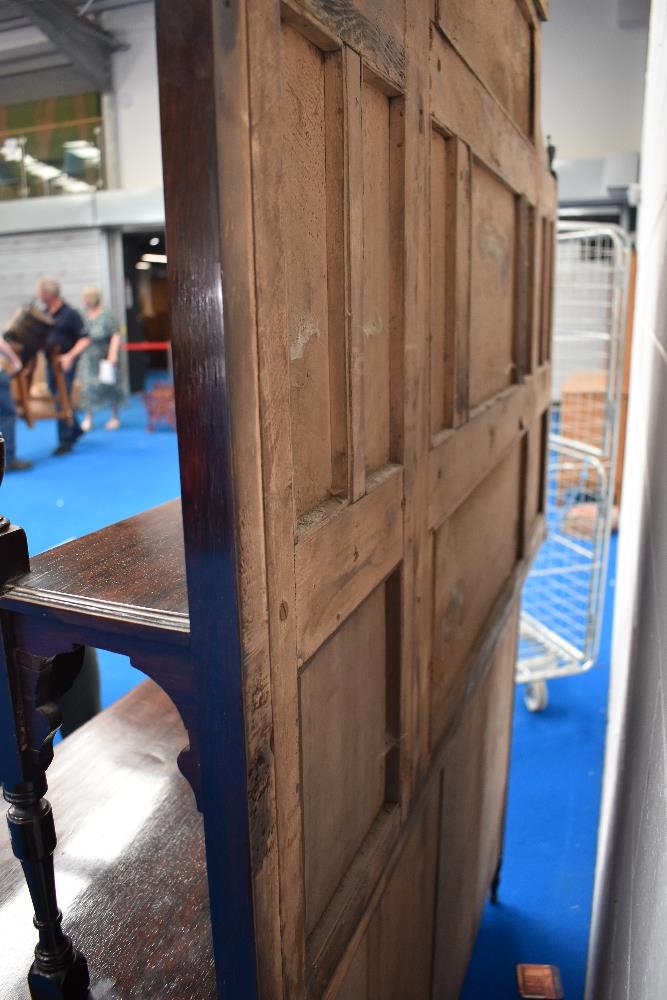 A late Victorian inlaid rosewood salon cabinet, of traditional design swan neck pediment over a - Image 2 of 2