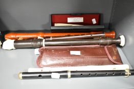 A selection of recorders and D flute etc
