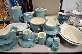 A selection of vintage Denby table ware, including jugs, coffee pots, serving dishes etc.