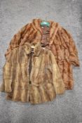 A vintage fur coat and jacket