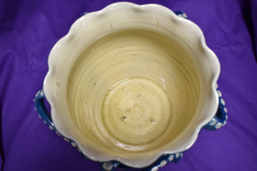 A Lauder Barnstaple, Barum Art Pottery fish bowl/jardiniere, height approx. 20.5cm with incised - Image 3 of 5