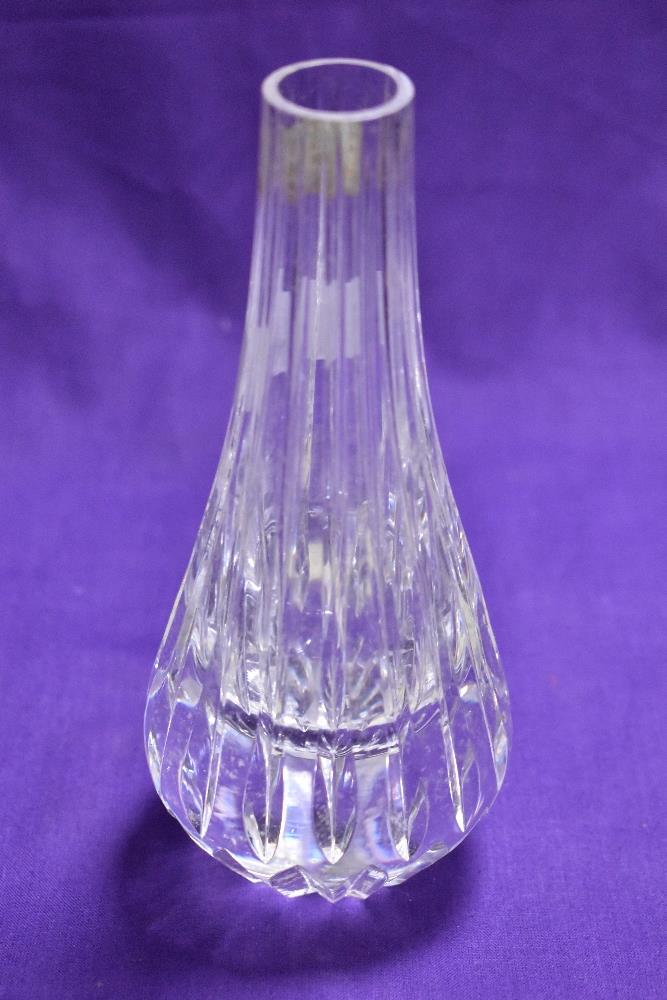 A Whitefriars full lead crystal glass vase, 16cm tall - Image 2 of 2