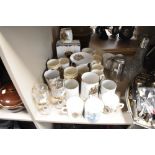 A mixed lot of Coronation ware, including cups, tankard and glasses.