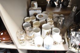 A mixed lot of Coronation ware, including cups, tankard and glasses.