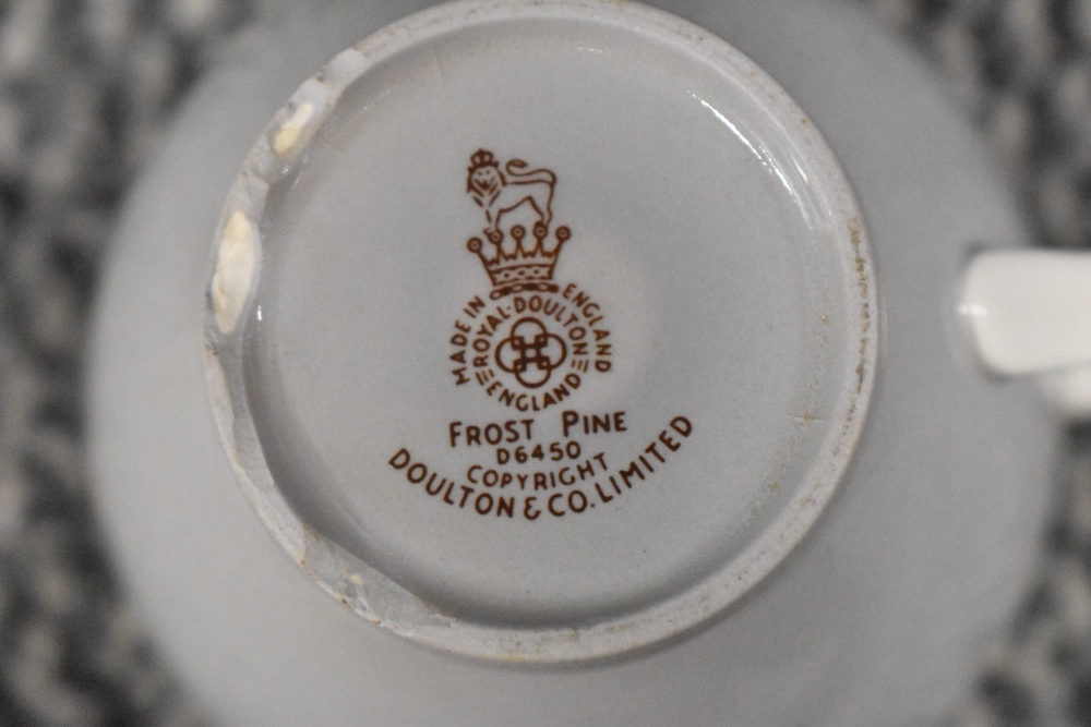 A quantity of Royal Doulton Frost Pine patterned tableware on grey ground - Image 4 of 4