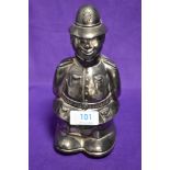 A vintage novelty cast metal piggy bank, modelled as a Policeman , possibly Noddy's Mr Plod