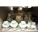 A collection of Swinnertons 'Nester Vellum' Staffodrshire pottery, having plain white ground with