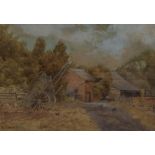 Winifred Isaacs (1878-1954), watercolour, 'The Farmyard', signed to the lower left, framed, mounted,