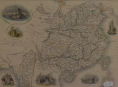 After James Baylis Allen (1803-1876) 19th century engraved and hand coloured map of China & Burma,