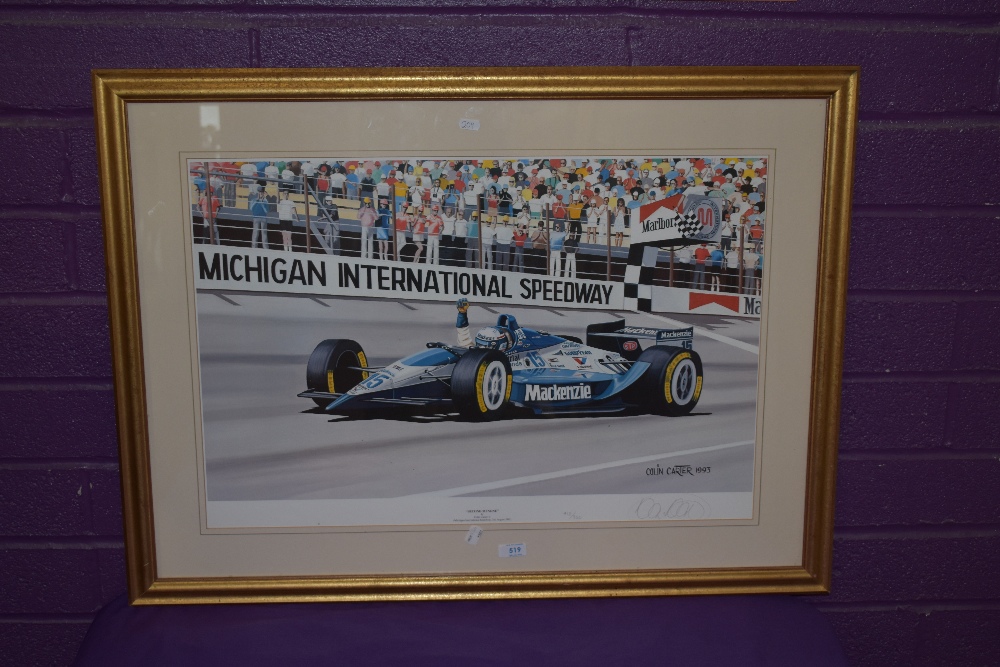 Motor Sport Interest - After Colin Carter (20th Century, British), coloured print, 'Second To - Image 2 of 4