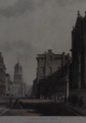 After Augustus Charles Pugin (1762-1832, Anglo-French), hand coloured aquatint, 'St Aldgate's From