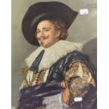 After Frans Hals (c.1582-1666), early 20th Century colour print, 'Laughing Cavalier', displayed in a