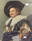 After Frans Hals (c.1582-1666), early 20th Century colour print, 'Laughing Cavalier', displayed in a