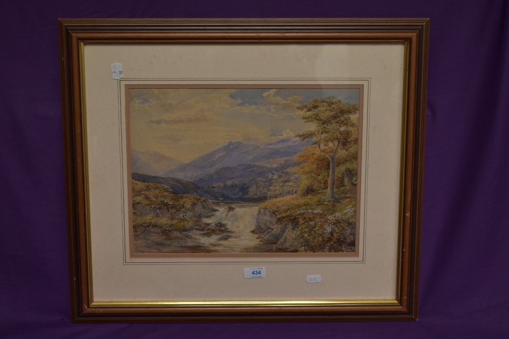 A late 19th/early 20th century Lake District or Highland scene watercolour, unsigned artist unknown, - Image 2 of 3