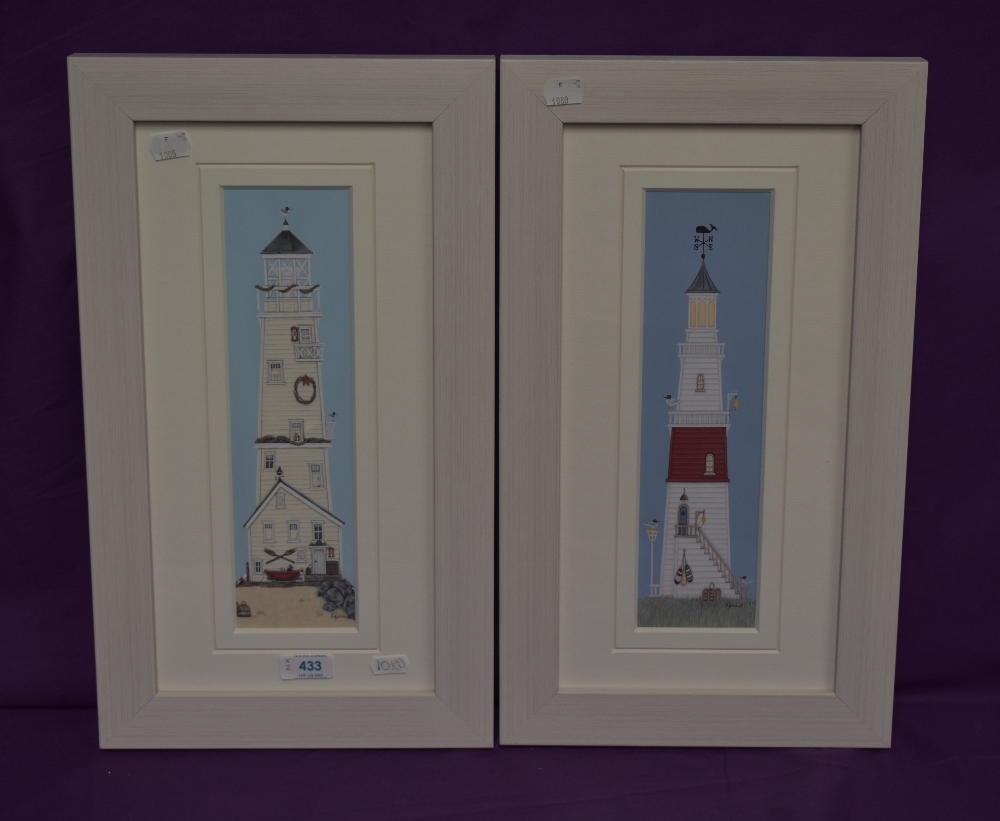 After Sally Swannell (20th Century British), contemporary colour prints, 'Lighthouse (White) I' - Image 2 of 5