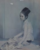 After Sir Gerald Festus Kelly RHA PRA (1879-1972), a 1960s coloured print, 'Saw Ohn Nyun', framed