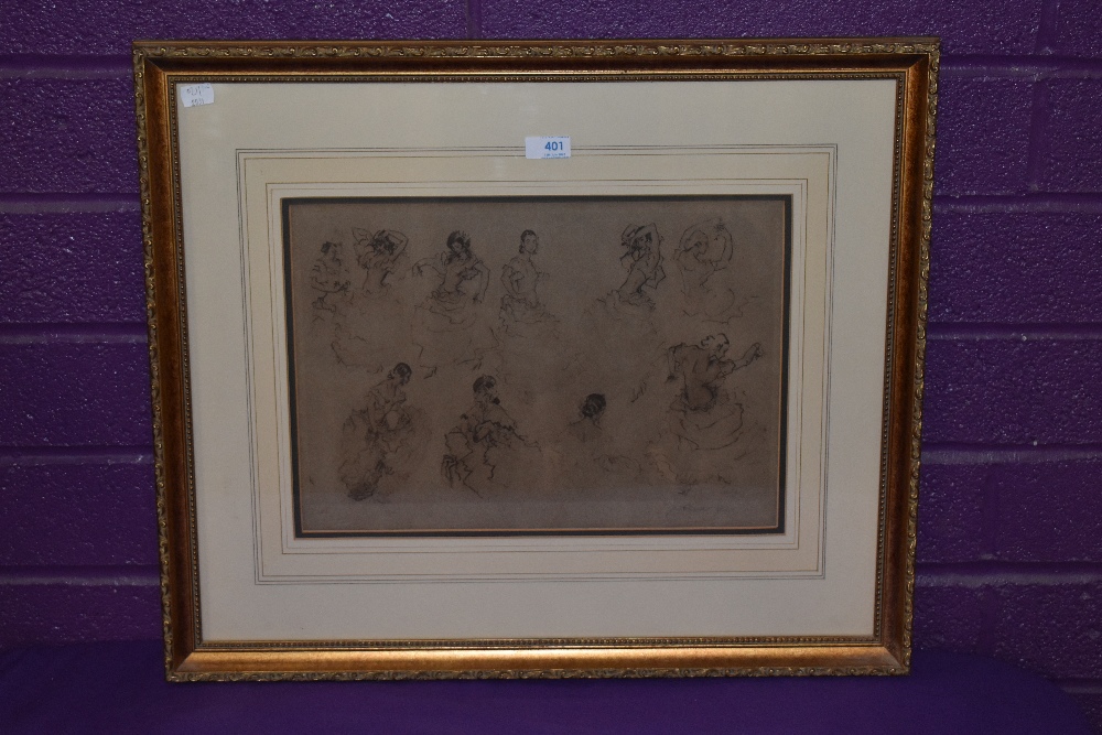 After Sir William Russell Flint RA PRWS (1880-1969), print, 'Variations On A Theme', signed in - Image 4 of 4