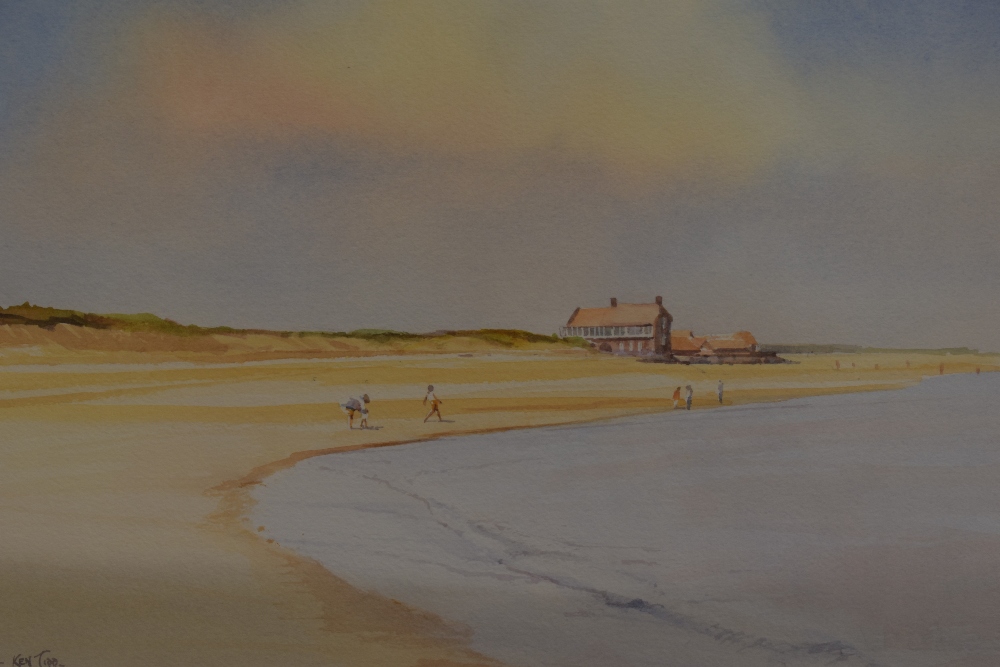 Ken Tidd (20th Century, British), watercolour, 'By The Water's Edge, Brancaster', signed to the