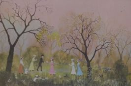 After Helen Bradley (1900-1979), two colour prints, 'All On An April Evening' & 'Evening On The