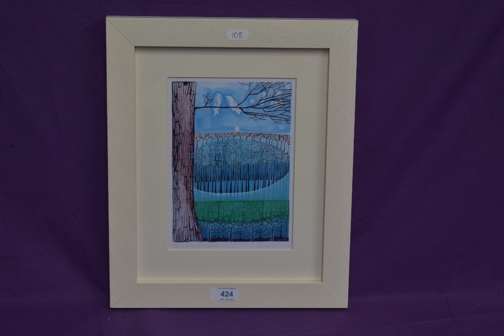 Artist Unknown (contemporary, British), colour print, 'Twice In A Blue Moon', signed indistinctly in - Image 2 of 4