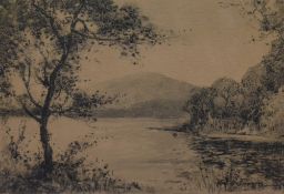 *Local Interest - George Downing RBA (1887-1940), pen and ink wash, 'Ullswater' & 'Derwentwater',