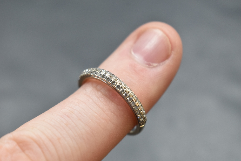 A multi diamond pave set diamond half eternity ring by Vera Wang, total approx 0.38ct on an 18ct - Image 2 of 2
