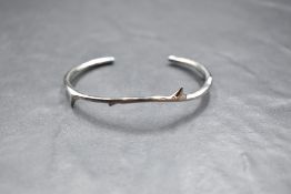 A Shaun Leane silver Rose Thorn bangle with original box