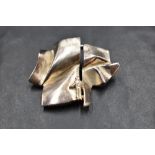 A silver Lapponia Finnish silver brooch by Bjorn Weckstrom from the Lapponia 1960's space series