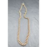 A 9ct rose gold graduated curb link chain, approx 17' & 26.3g