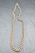 A 9ct rose gold graduated curb link chain, approx 17' & 26.3g