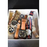 A selection of modern fashion wrist watches including Sempre, Fila, Timex etc