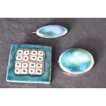 Three ceramic brooches, including Ruskin, Kennington and Astrid Tjalk for Fyrbo of Denmark