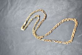 An Italian 9ct gold fancy link chain, approx 16' & 8.7g