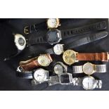 A selection of gent's wrist watches including Casio, York Fitness, Avia, Jet Stream etc