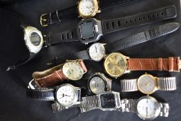 A selection of gent's wrist watches including Casio, York Fitness, Avia, Jet Stream etc