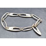 A Georg Jensen Danish silver Zephyr bracelet, model no:500 designed by Regitze Overgaard, bearing