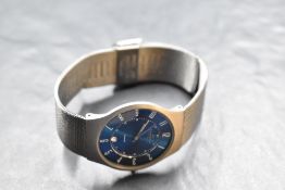 A gent's quartz wrist watch by Skagen, model: 233XLTTN, having Arabic numeral dial and inner 24hr
