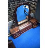 A 19th Century mahogany dressing table back