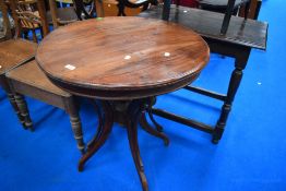 An Indonesian hardwood pedestal table