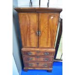 A reproduction Regency yew wood effect side cabinet, previously hifi could be repurposed for ,