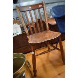 A set of six traditional pine kitchen chairs having double H stretchers