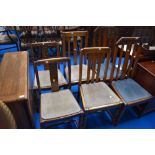 A selection of six assorted dining chairs