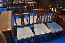 A selection of six assorted dining chairs