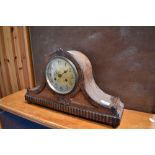 An early 20th Century oak cased Napoleon mantel clock